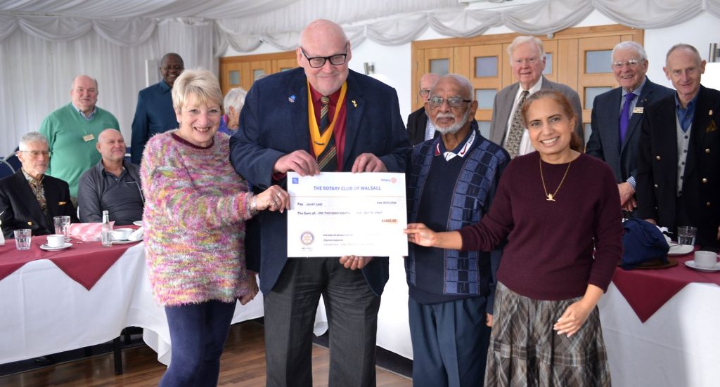 Walsall Heart Care - Donation from Santa Sleigh collection